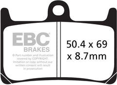 EBC-Brakes USA Made Double-H Series Sintered Brake Pads to fit Front Left