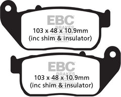 EBC-Brakes British Made Kevlar® Organic FA Series Brake Pads to fit Front Left