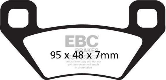 EBC-Brakes Carbon TT Pads for Enduro/MX Bikes to fit Front Left