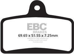 EBC-Brakes British Made Kevlar® Organic FA Series Brake Pads to fit Front Left