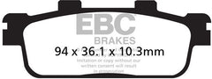 EBC-Brakes R Series Heavy Duty Sintered Brake Pads to fit Rear Left