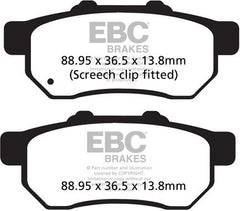 EBC-Brakes Carbon TT Pads for Enduro/MX Bikes to fit Rear Right
