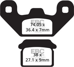 EBC-Brakes British Made Kevlar® Organic FA Series Brake Pads to fit Rear Left