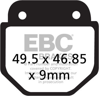 EBC-Brakes British Made Kevlar® Organic FA Series Brake Pads to fit Front Left