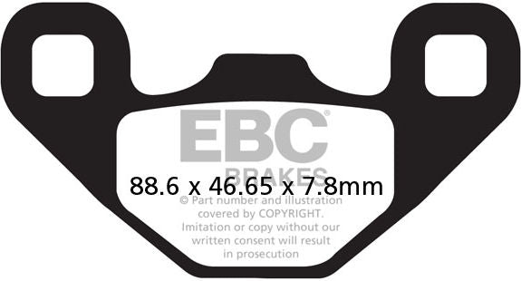 EBC-Brakes R Series Heavy Duty Sintered Brake Pads to fit Rear Left