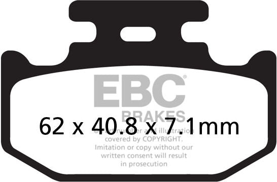 EBC-Brakes Carbon TT Pads for Enduro/MX Bikes to fit Front Left