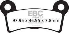 EBC-Brakes British Made Semi-Sintered V-Pads to fit Rear Left
