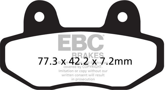 EBC-Brakes Carbon TT Pads for Enduro/MX Bikes to fit Front Left