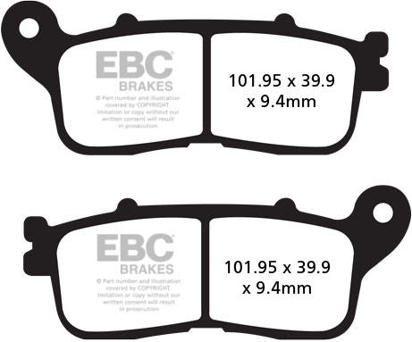 EBC-Brakes USA Made Double-H Series Sintered Brake Pads to fit Rear Left