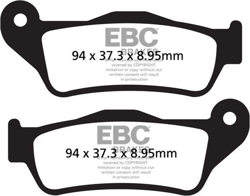 EBC-Brakes USA Made Double-H Series Sintered Brake Pads to fit Front Left