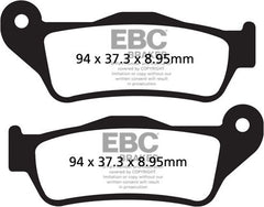 EBC-Brakes USA Made Double-H Series Sintered Brake Pads to fit Front Left