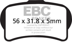 EBC-Brakes Carbon TT Pads for Enduro/MX Bikes to fit Front Left