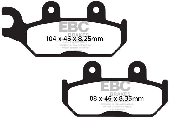 EBC-Brakes R Series Heavy Duty Sintered Brake Pads to fit Front Right