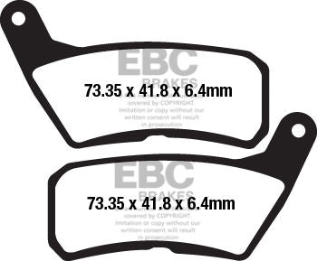 EBC-Brakes British Made Kevlar® Organic FA Series Brake Pads to fit Front Left