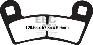 EBC-Brakes R Series Heavy Duty Sintered Brake Pads to fit Front Left