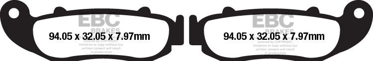 EBC-Brakes British Made Kevlar® Organic FA Series Brake Pads to fit Front Left