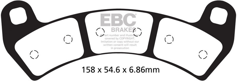EBC-Brakes R Series Heavy Duty Sintered Brake Pads to fit Front Left