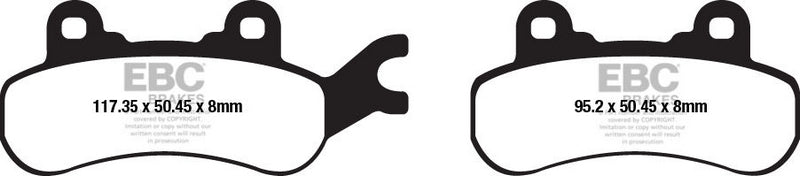 EBC-Brakes Carbon TT Pads for Enduro/MX Bikes to fit Front Left