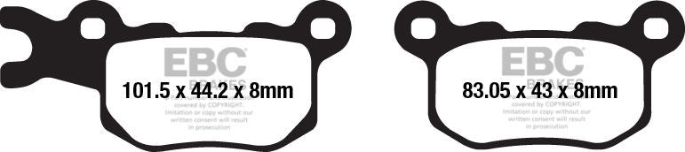 EBC-Brakes R Series Heavy Duty Sintered Brake Pads to fit Rear Right