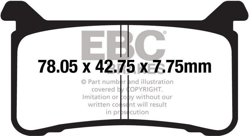 EBC-Brakes USA Made Double-H Series Sintered Brake Pads to fit Front Left