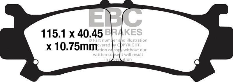 EBC-Brakes Carbon TT Pads for Enduro/MX Bikes to fit Front Left