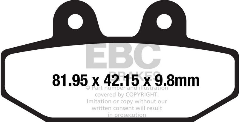 EBC-Brakes USA Made Double-H Series Sintered Brake Pads to fit Rear Left