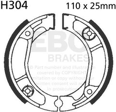 EBC-Brakes Plain Motorcycle Replacement Brake Shoes to fit Rear Left