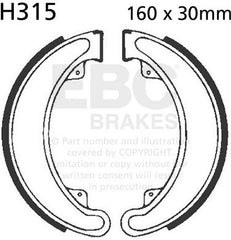 EBC-Brakes Plain Motorcycle Replacement Brake Shoes to fit Rear Left