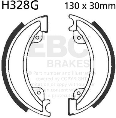 EBC-Brakes Motorcycle Grooved Replacement Brake Shoes to fit Front Left