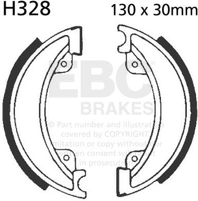 EBC-Brakes Plain Motorcycle Replacement Brake Shoes to fit Front Left