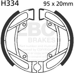 EBC-Brakes Plain Motorcycle Replacement Brake Shoes to fit Rear Left