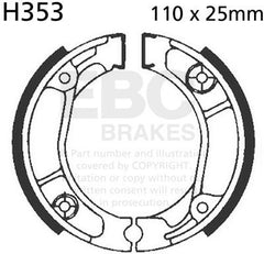 EBC-Brakes Plain Motorcycle Replacement Brake Shoes to fit Rear Left