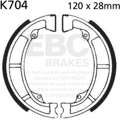 EBC-Brakes Plain Motorcycle Replacement Brake Shoes to fit Front Left