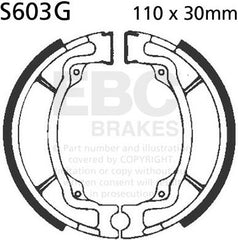EBC-Brakes Motorcycle Grooved Replacement Brake Shoes to fit Front Left