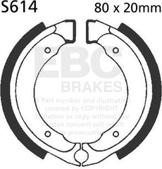 EBC-Brakes Plain Motorcycle Replacement Brake Shoes to fit Front Left