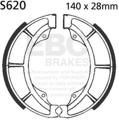 EBC-Brakes Plain Motorcycle Replacement Brake Shoes to fit Rear Left