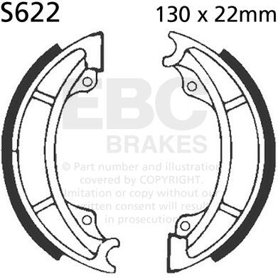 EBC-Brakes Plain Motorcycle Replacement Brake Shoes to fit Front Left