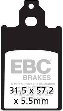 EBC-Brakes SFA Series Scooter Organic Pads to fit Front Left
