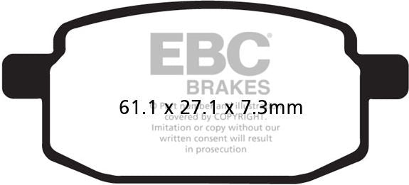 EBC-Brakes SFA Series Scooter Organic Pads to fit Front Left