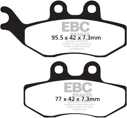 EBC-Brakes SFA Series Scooter Organic Pads to fit Front Left