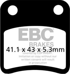 EBC-Brakes SFA Series Scooter Organic Pads to fit Front Left