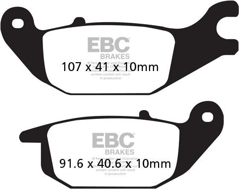 EBC-Brakes SFA Series Scooter Organic Pads to fit Rear Left
