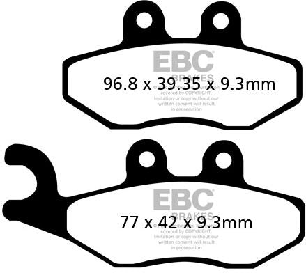 EBC-Brakes SFA Series Scooter Organic Pads to fit Front Left