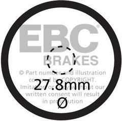 EBC-Brakes PARKING BRAKE PAD -T-MAX 530 to fit Front Left