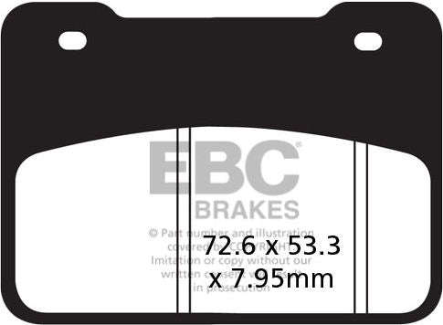EBC-Brakes SFA Series Scooter Organic Pads to fit Front Left