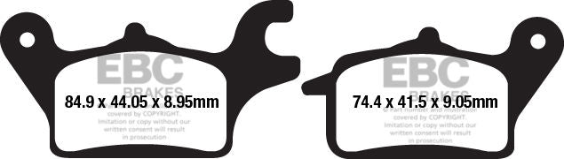 EBC-Brakes SFA Series Scooter Organic Pads to fit Front Right