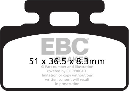 EBC-Brakes SFAC Carbon Series Scooter Pads to fit Front Left