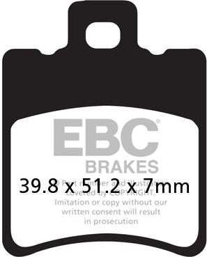 EBC-Brakes SFAC Carbon Series Scooter Pads to fit Front Left