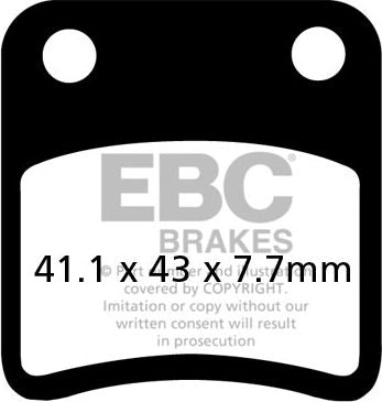 EBC-Brakes SFAC Carbon Series Scooter Pads to fit Front Left