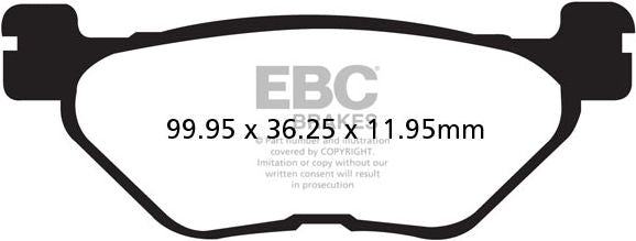 EBC-Brakes SFAC Carbon Series Scooter Pads to fit Rear Left